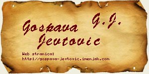 Gospava Jevtović vizit kartica